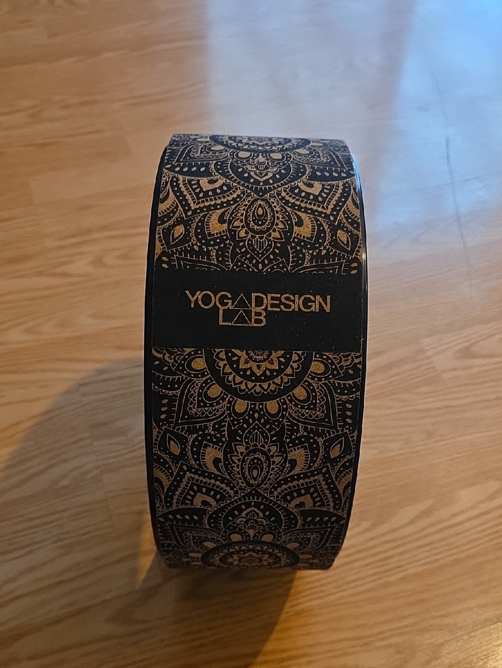 Yoga Design Lab Black and Gold Mandala Yoga Wheel